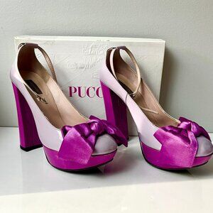 Emilio Pucci Patent Leather Platform Heels-Lilac&Purple-EU39-Italy
